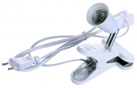 Светильник шарнир Ecola Base ЛОН E27 Прищепка Белый 30мм фото Светильник шарнир Ecola Base ЛОН E27 Прищепка Белый 30мм картинка